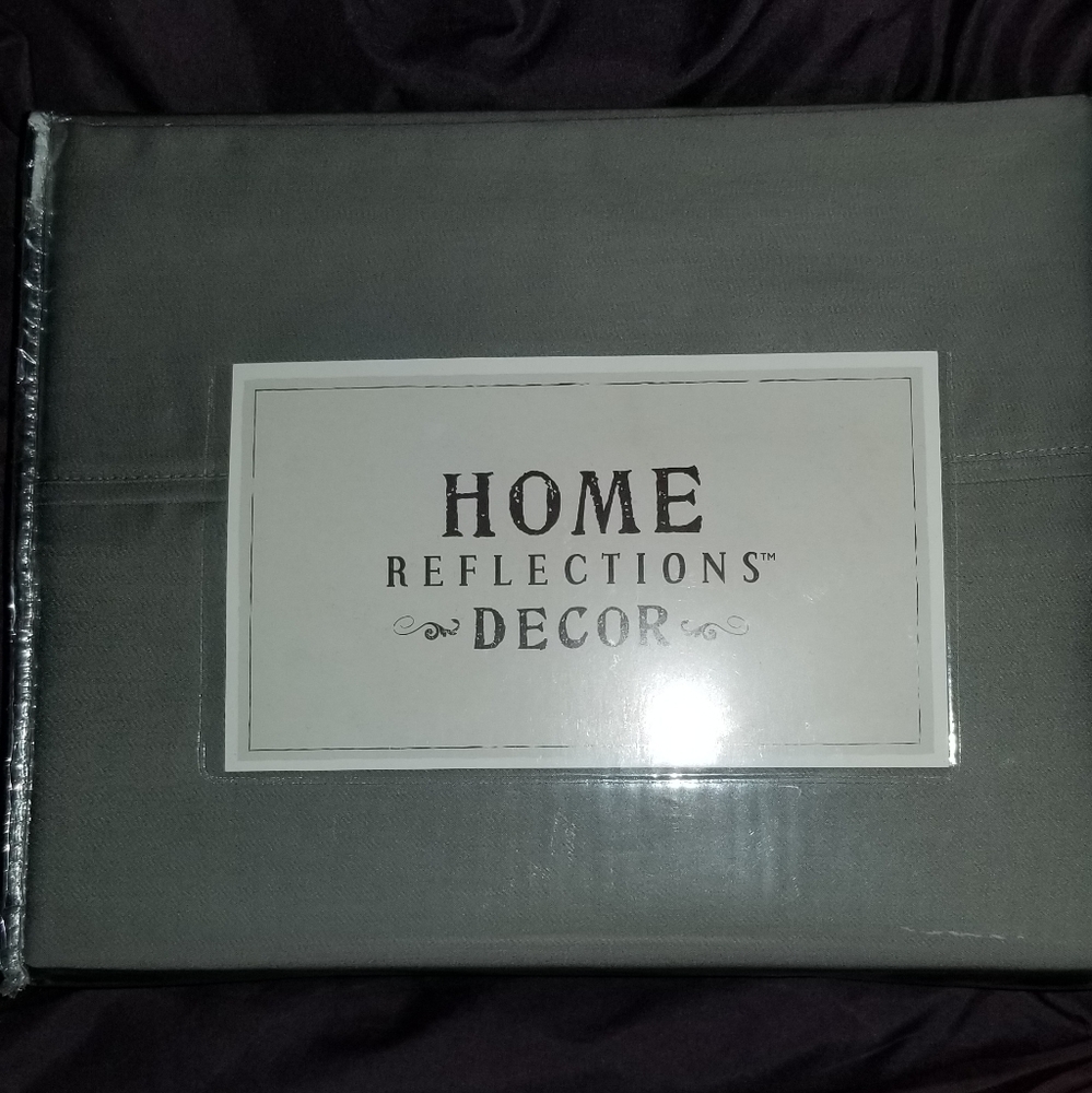 Grey 2000 thread count queen sheet set